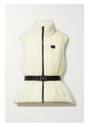 ERIN SNOW - + Net Sustain Nix Belted Recycled-fleece Ski Vest - Cream - x small,small,medium,large