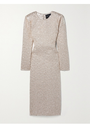 Dima Ayad - Metallic Popcorn Midi Dress - Gold - XS,S,M,L,XL,XXL,XXXL,XXXXL