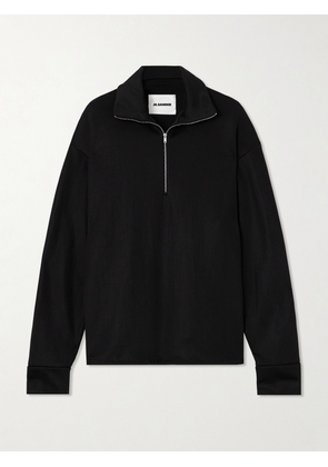 Jil Sander - Jersey Half-zip Sweatshirt - Black - FR 36,FR 38,FR 40,FR 42,FR 44
