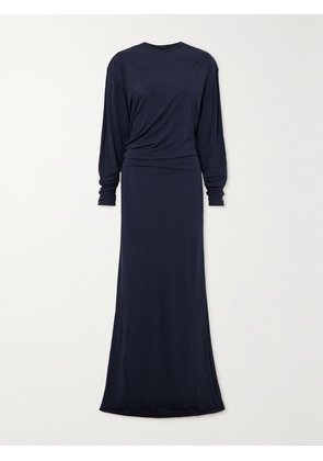 Christopher Esber - Draped Glossed-jersey Maxi Dress - Blue - UK 6,UK 8,UK 10,UK 12,UK 14