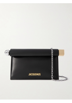 Jacquemus - Pochette Small Embellished Leather Clutch - Black - One size
