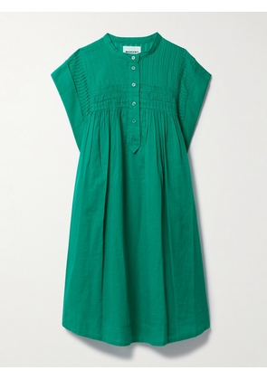 Marant Étoile - Leazali Pintucked Cotton-voile Mini Dress - Green - FR 34,FR 36,FR 38,FR 40,FR 42,FR 44