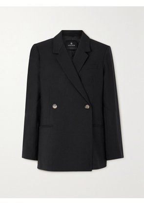 Anine Bing - Kaia Double-breasted Grain De Poudre Blazer - Black - x small,small,medium,large