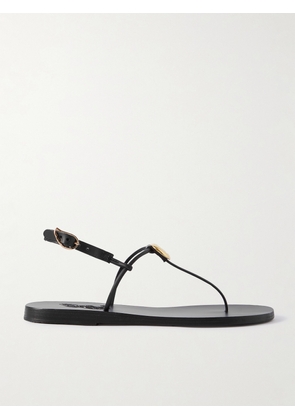 Ancient Greek Sandals - Dimitra Embellished Leather Sandals - Black - IT35,IT36,IT37,IT38,IT39,IT40,IT41,IT42