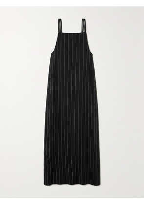 Loulou de Saison - Etta Pinstriped Woven Midi Dress - Ivory - x small,small,medium,large,x large