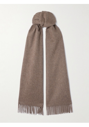 Loro Piana - Grande Unita Fringed Cashmere Scarf - Red - One size