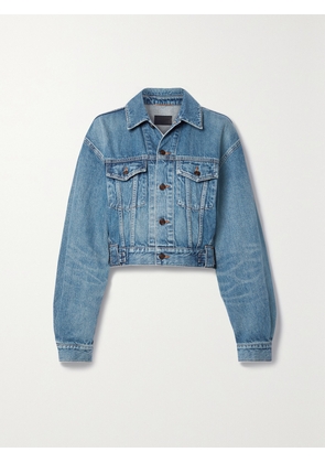 SAINT LAURENT - Cropped Denim Jacket - Blue - FR 30,FR 32,FR 34,FR 36,FR 38,FR 40,FR 42,FR 44,FR 46,FR 48