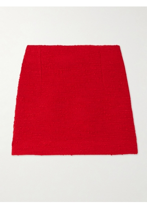 LIBEROWE - Vera Darted Wool-blend Bouclé-tweed Mini Skirt - Red - x small,small,medium,large,x large