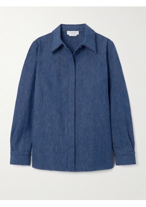 Gabriela Hearst - Cruz Cotton And Linen-blend Chambray Shirt - Blue - IT38,IT40,IT42,IT44,IT46