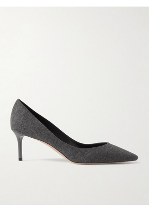 Jimmy Choo - Romy 60 Felt Point-toe Pumps - Gray - IT36,IT36.5,IT37,IT37.5,IT38,IT38.5,IT39,IT39.5,IT40,IT40.5,IT41,IT42