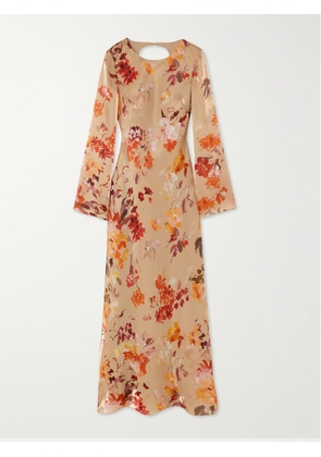 Aje - Transept Floral-print Satin Maxi Dress - Multi - UK 4,UK 6,UK 8,UK 10,UK 12,UK 14,UK 16