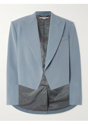 Stella McCartney - Cropped Grain De Poudre Wool-blend Blazer - Blue - IT34,IT36,IT38,IT40,IT42,IT44,IT46,IT48,IT50