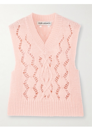 Our Legacy - Michigan Open-knit Wool Tank - Pink - EU 32,EU 34,EU 36,EU 38,EU 40,EU 42
