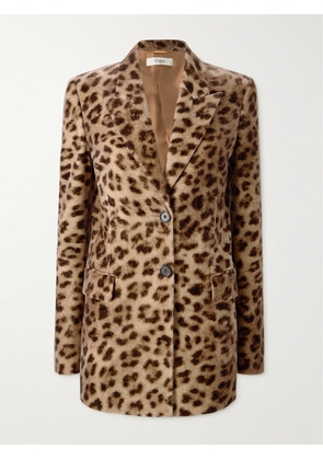 Chloé - Leopard-print Cotton-velvet Blazer - Animal print - FR 34,FR 36,FR 38,FR 40,FR 42,FR 44,FR 46