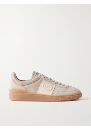 Valentino Garavani - Upvillage Leather-trimmed Suede Sneakers - Brown - IT35,IT36,IT37,IT37.5,IT38,IT38.5,IT39,IT39.5,IT40,IT40.5,IT41