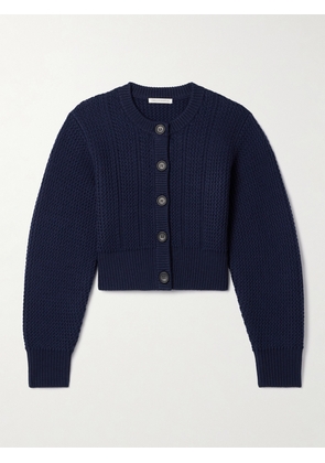 Emilia Wickstead - Albert Cropped Wool Cardigan - Blue - x small,small,medium,large,x large