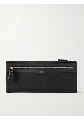 Anya Hindmarch - Night And Day Leather-trimmed Nylon-jacquard Cosmetics Case - Black - One size