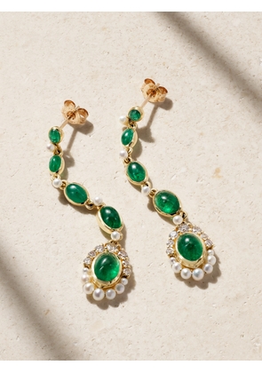 Amrapali London - Navratna 18-karat Gold Multi-stone Earrings - Green - One size