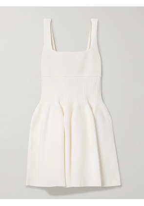 SIMKHAI - Elektra Stretch-piqué Mini Dress - Ivory - x small,small,medium,large,x large