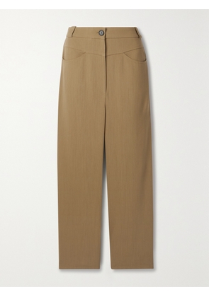 KHAITE - Preen Piqué Wide-leg Pants - Neutrals - US0,US2,US4,US6,US8,US10,US12
