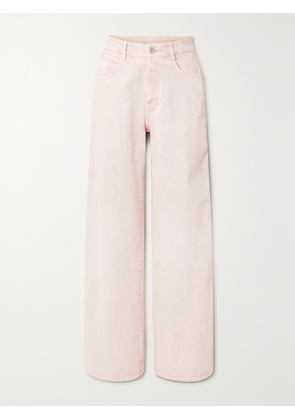 Stella McCartney - Canvas-trimmed High-rise Wide-leg Jeans - Orange - 24,25,26,27,28,29,30,31,32,33