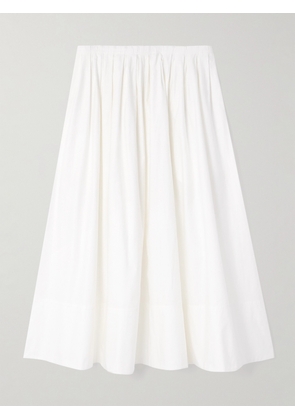 Proenza Schouler White Label - Austin Pleated Cotton-poplin Midi Skirt - US00,US0,US2,US4,US6,US8,US10,US12