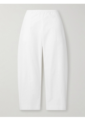 KHAITE - Clover Cotton-poplin Barrel-leg Pants - White - x small,small,medium,large,x large