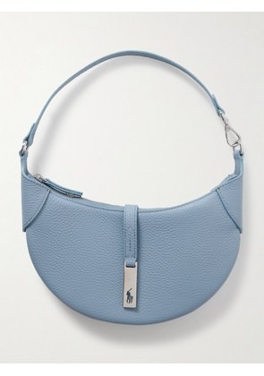 Polo Ralph Lauren - Polo Id Embellished Textured-leather Shoulder Bag - Blue - One size
