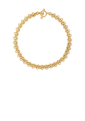 Brinker + Eliza End Game Choker in Metallic Gold.