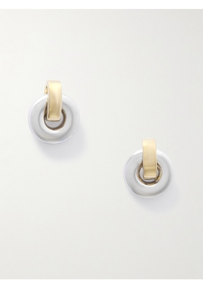 Laura Lombardi - Piega Rhodium- And Gold-plated Recycled Earrings - Silver - One size