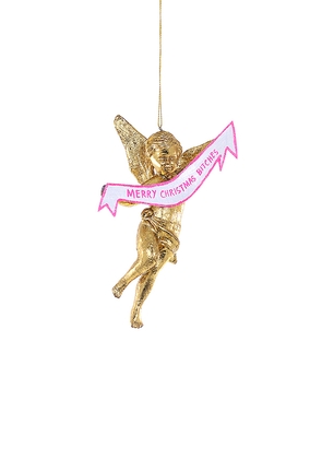 Cody Foster & Co Merry Christmas Bitches Ornament in Metallic Gold.