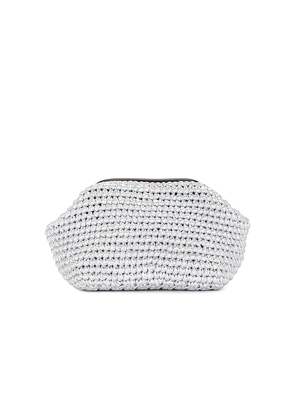 BTB Los Angeles Nova Clutch in Metallic Silver.