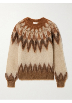 Marant Étoile - Natania Brushed Fair Isle Intarsia-knit Sweater - Cream - FR 34,FR 36,FR 38,FR 40,FR 42,FR 44