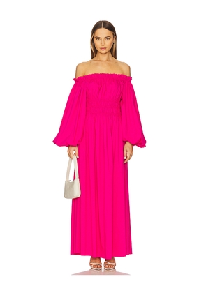 CAROLINE CONSTAS Raquela Maxi Dress in Fuchsia. Size M. Also in S.