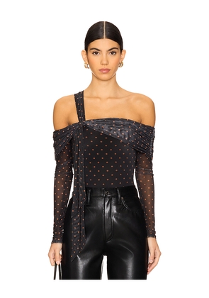 AFRM Juliette Bodysuit in Black, Orange. Size L. Also in XL.