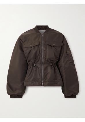 Cecilie Bahnsen - Birdie Ruched Padded Shell Bomber Jacket - Brown - UK 6,UK 8,UK 10,UK 12,UK 14