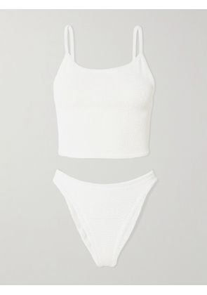 Hunza G - Seersucker Bikini - White - Beachwear One Size