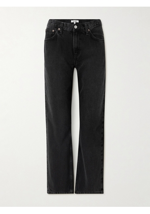 RE/DONE - The Ollie Cropped Mid-rise Straight-leg Jeans - Black - 24,25,26,27,28,29,30,31