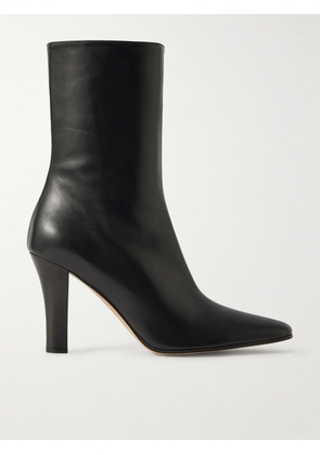 The Row - Mona Leather Ankle Boots - Black - IT36,IT36.5,IT37,IT37.5,IT38,IT38.5,IT39,IT39.5,IT40,IT41,IT42
