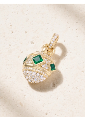 David Yurman - 18-karat Gold, Diamond And Emerald Pendant - One size