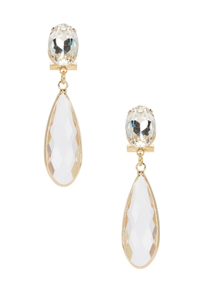 Anton Heunis Omega Clasp Mono Colour Drop Earrings in Metallic Gold.