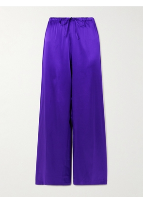 Dries Van Noten - Silk-blend Satin Straight-leg Pants - Purple - FR 34,FR 36,FR 38,FR 40,FR 42,FR 44