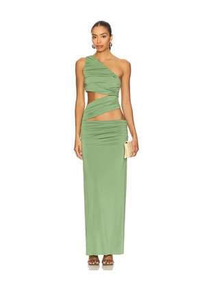 AWAVE Studio Window Long Dress in Sage. Size 36/4. Also in 38/6.
