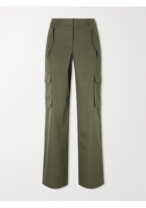 Burberry - Freja Cotton-twill Straight-leg Pants - Green - UK 4,UK 6,UK 8,UK 10,UK 12,UK 14