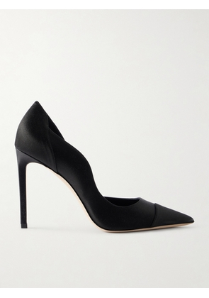 Jimmy Choo - Brigitte 100 Satin Pumps - Black - IT35,IT36,IT36.5,IT37,IT37.5,IT38,IT38.5,IT39,IT39.5,IT40,IT40.5,IT41,IT41.5,IT42