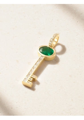Jacquie Aiche - 14-karat Gold, Emerald And Diamond Pendant - Green - One size