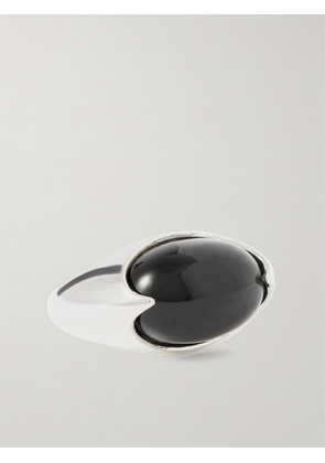 Loren Stewart - Orb Sterling Silver And Agate Ring - Black - 4,4 1/2,5,5 1/2,6,6 1/2,7,8