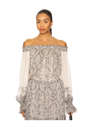 HEMANT AND NANDITA Off Shoulder Top in Neutral. Size S. Also in XS.
