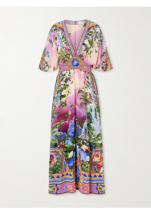 Camilla - Crystal-embellished Printed Silk Crepe De Chine Maxi Dress - Multi - xx small,x small,small,medium,large,x large