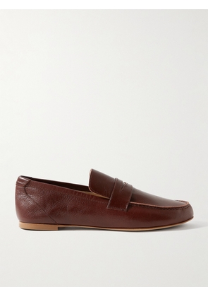 Jamie Haller - Crinkled-leather Loafers - Burgundy - IT36,IT36.5,IT37,IT37.5,IT38,IT38.5,IT39,IT39.5,IT40,IT40.5,IT41,IT42